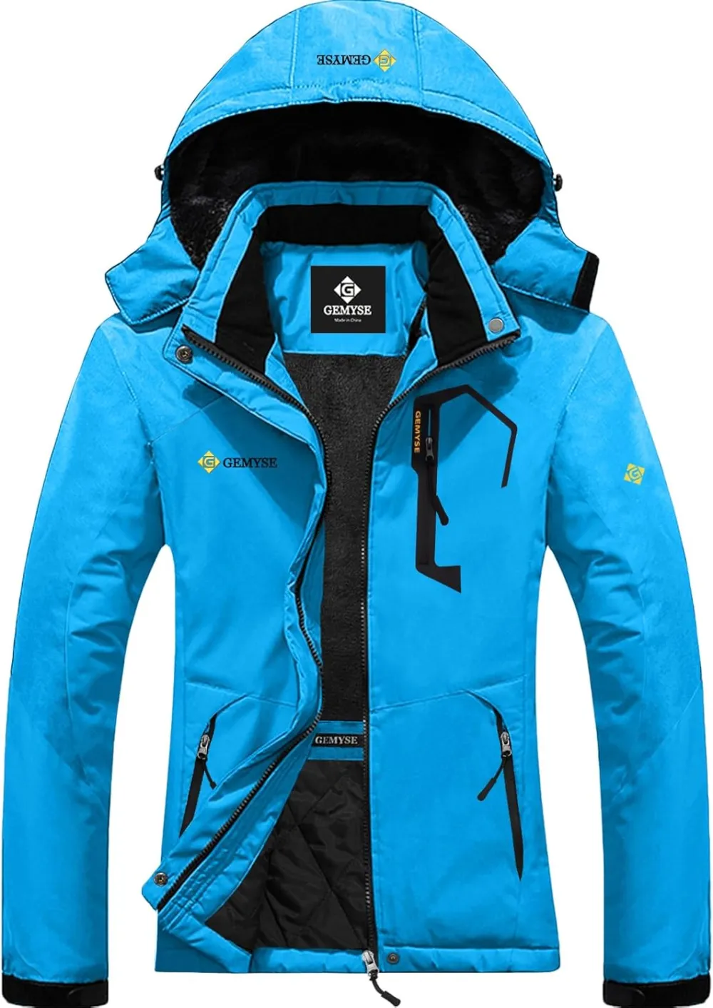 Women's Ski Snow Jacket Warm Winter Waterproof Coat Snowboard Rain Jacket Hooded Windproof Windbreaker