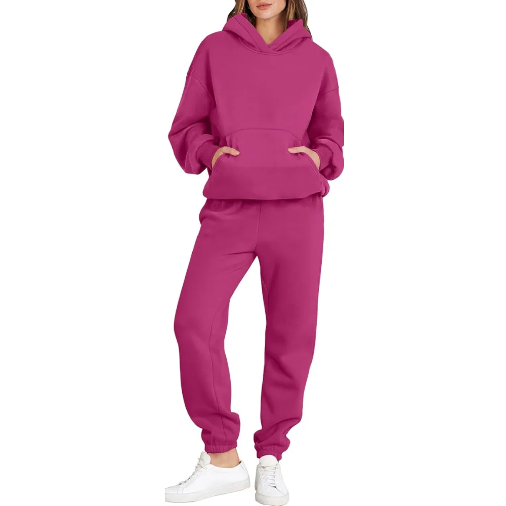Womens 2 Piece Outfits Lounge Hoodie Oversized Sweatshirt Jogger Sweatpants