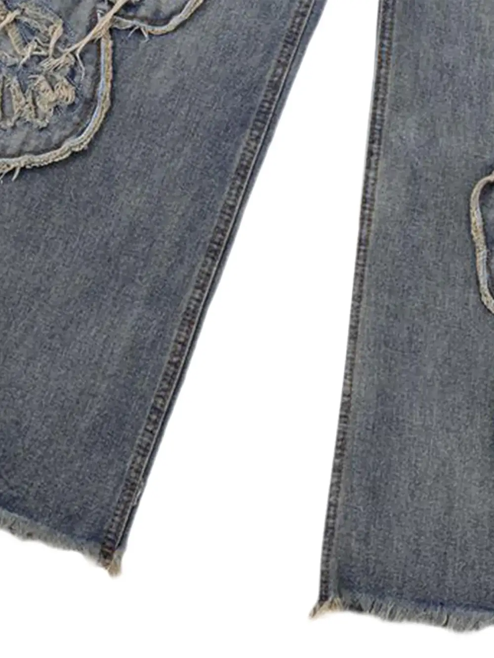 Appliqued Butterfly Embroidered Jeans