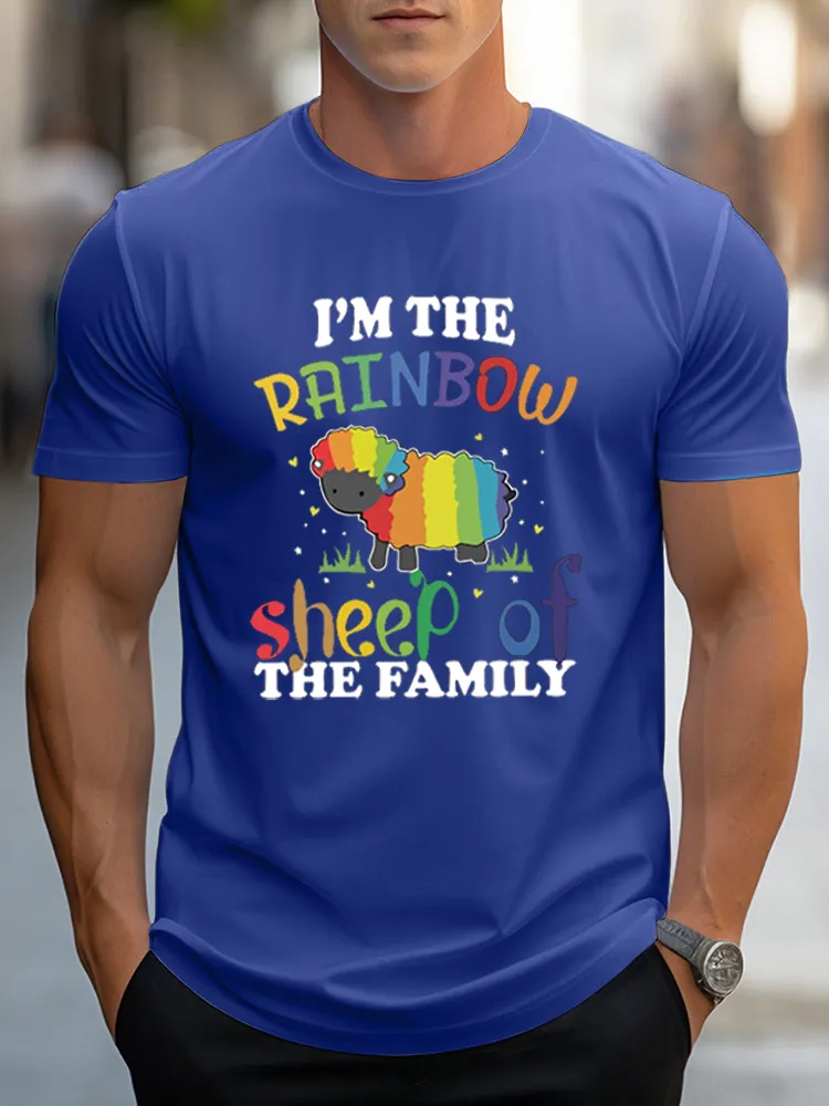 Men'S T-Shirt I M The Rainbow Sheep Of The Family
