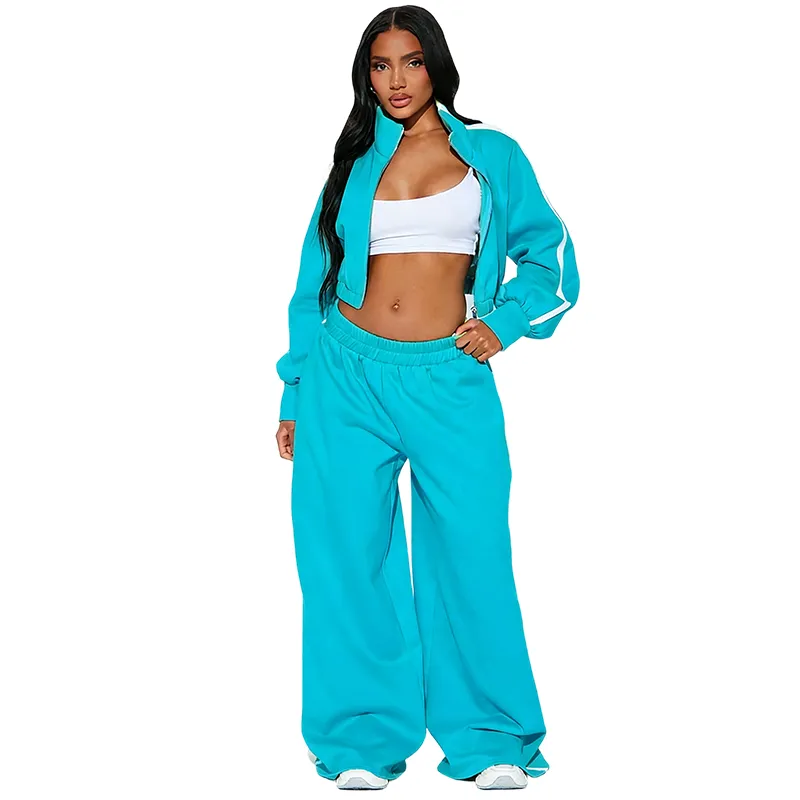 Women's loose-fitting wool lining suit