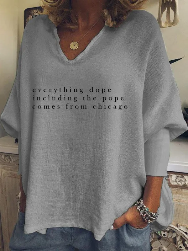 Women's Everything Dope Including The Pope Comes From Chicago Shirt