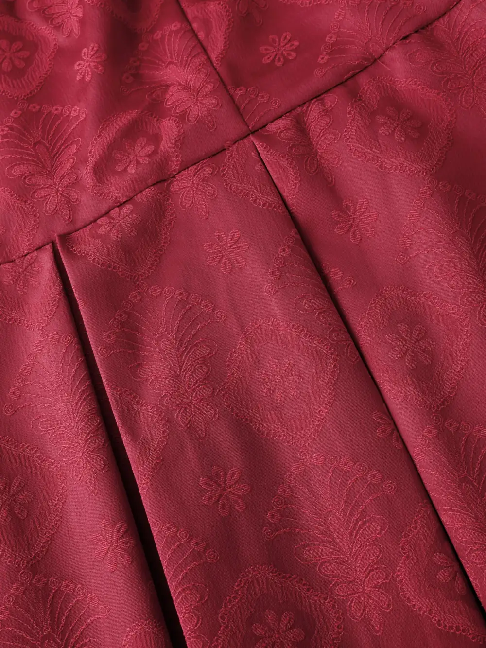 Textured Pleated Waist-Defining Midi Dress