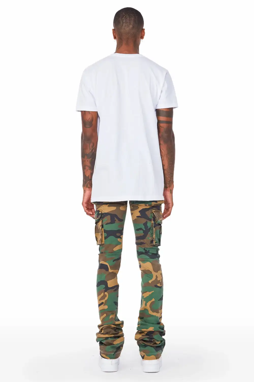 Kirrem Camo Super Stacked Flare Jean