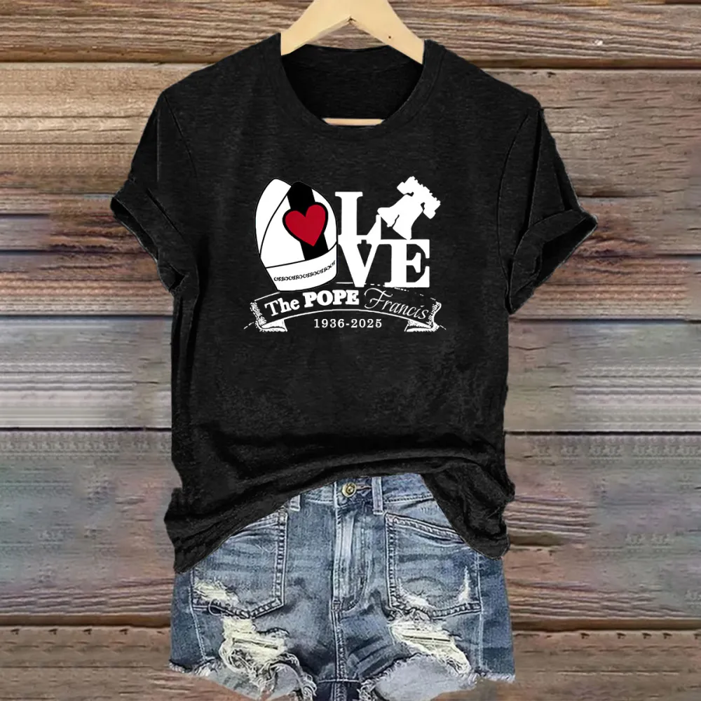 Women's PF 1936-2025 Print Short Sleeve Round Neck Cotton T-Shirt