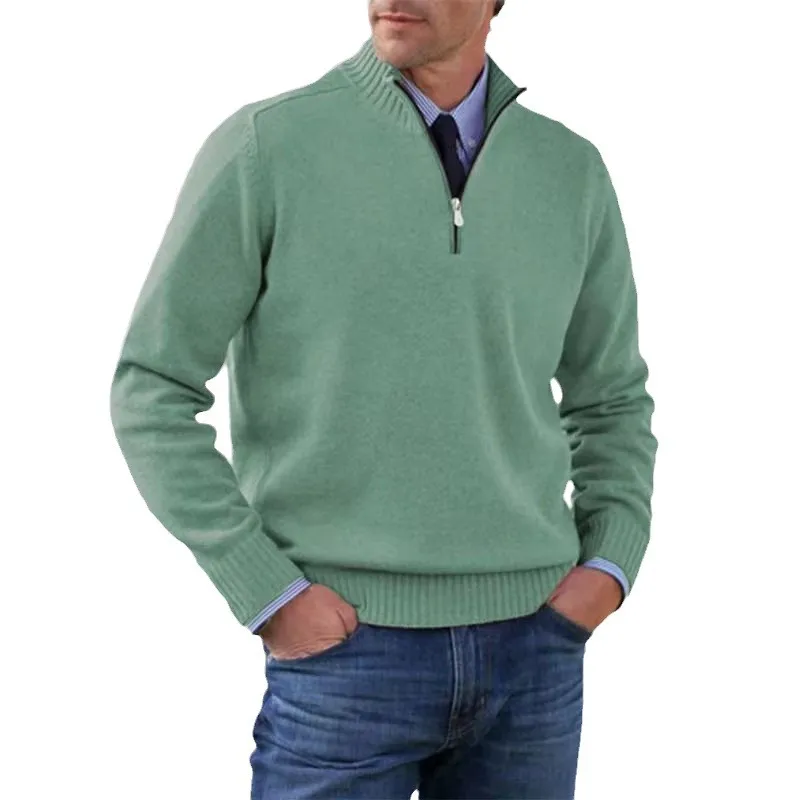 Men Classic Essentials Half-Zip Mohair Sweater