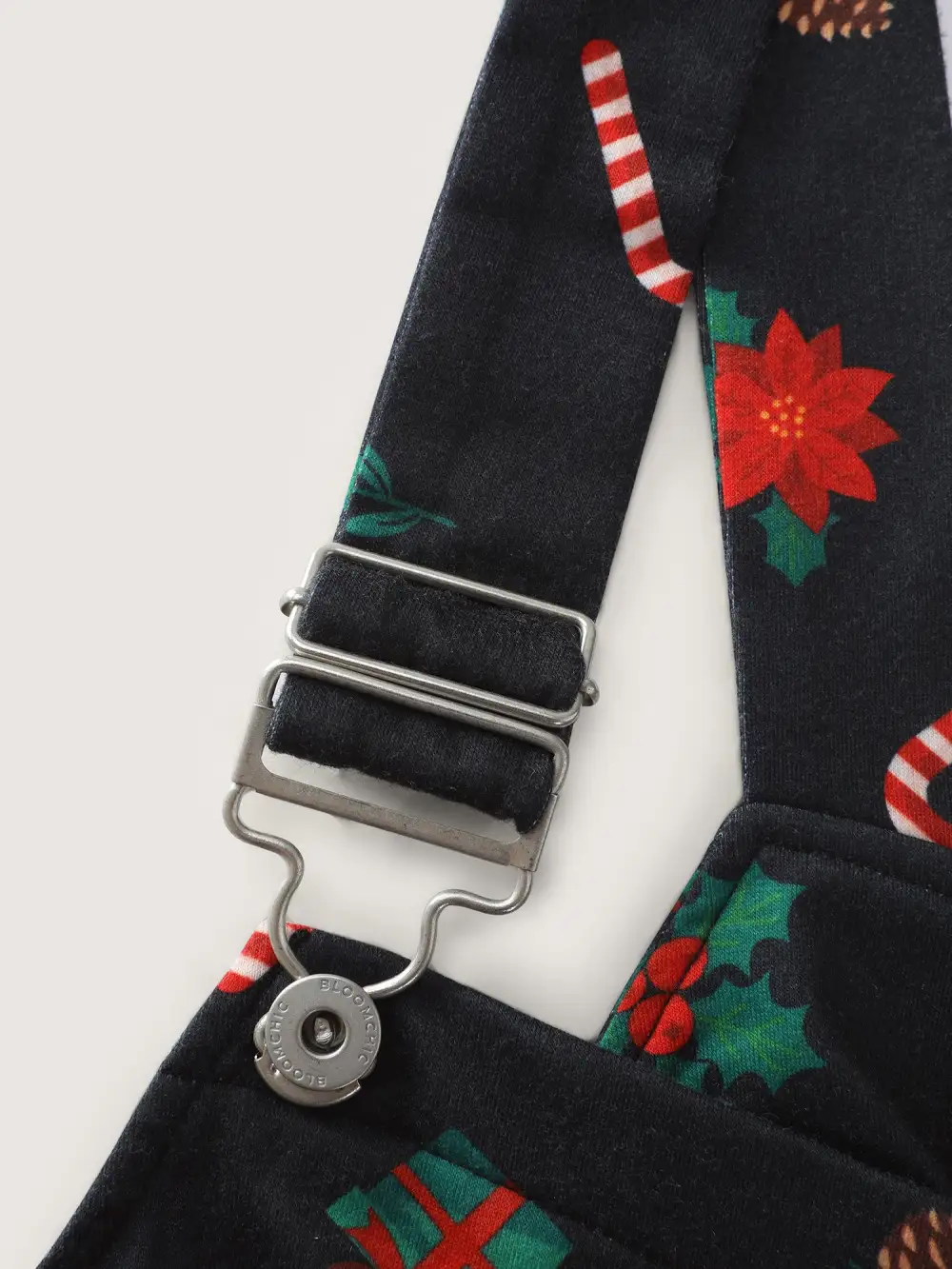 Holiday Candy Stretchy Overall Jumpsuit