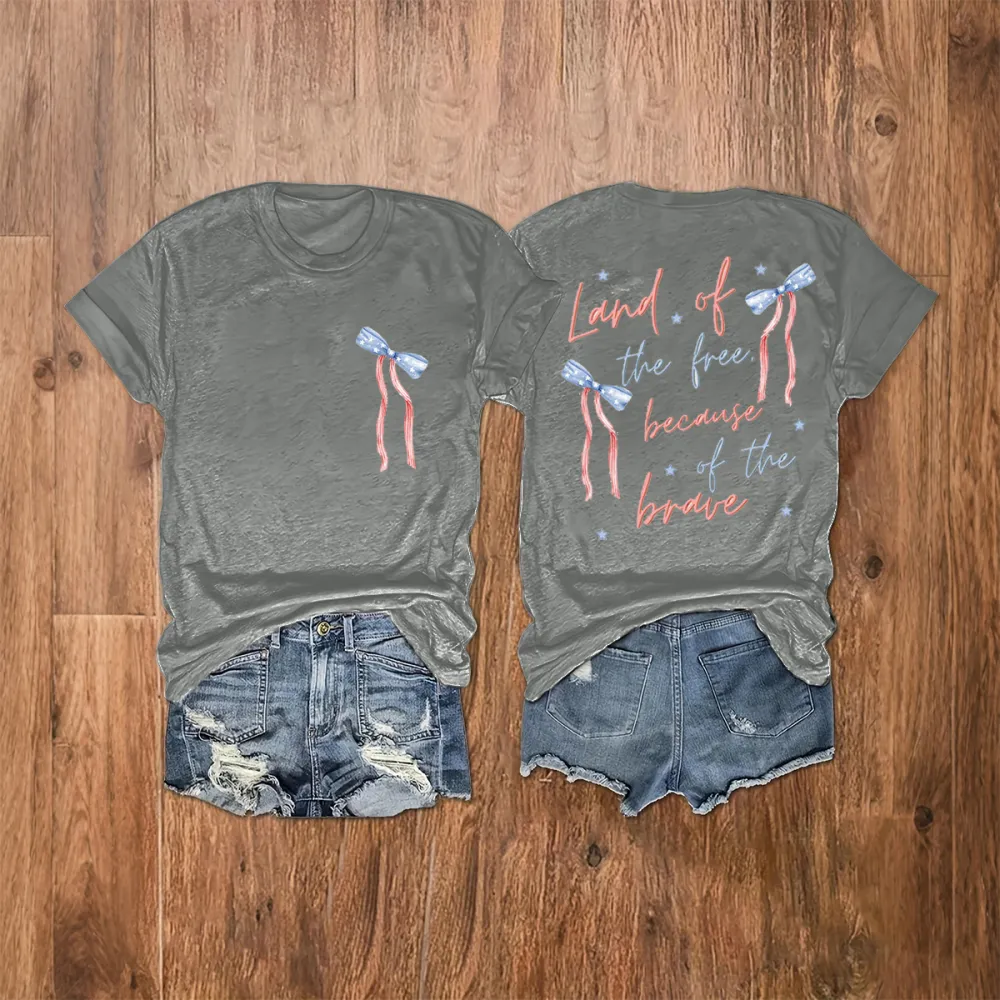 Women'S Land Of The Free Because Of The Brave T-Shirt