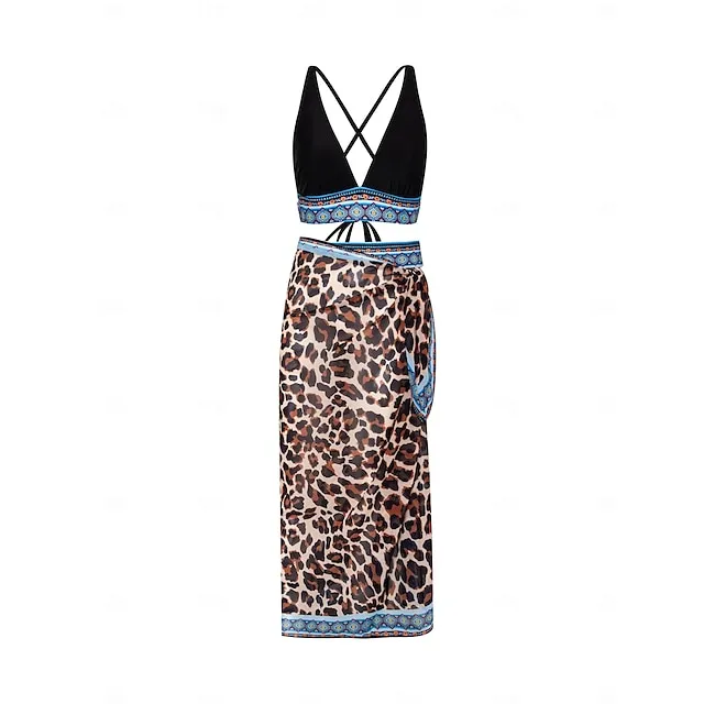 Leopard Print Sarong Cover Up