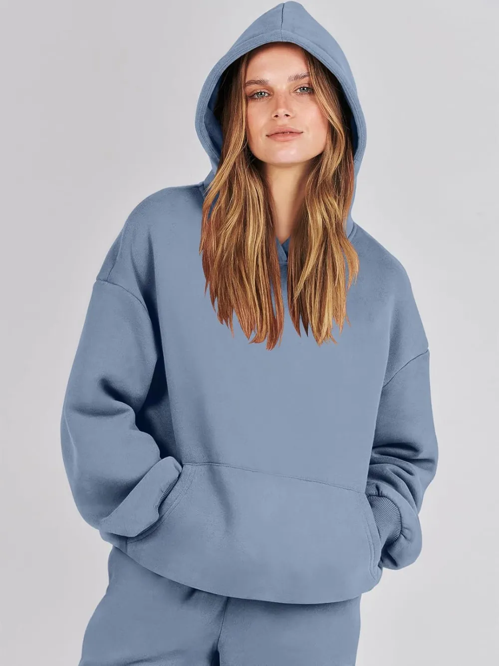 (Clearance Sale $1.99⚡) 2024 Women's Fall Oversized Casual Hoodie Two Piece Sweatshirt Jogging Pants Sweatshirt Set