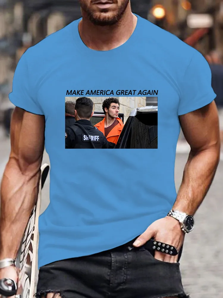 Men'S DenyMake America Great Again Short Sleeve Round Neck Pure Cotton T-Shirt