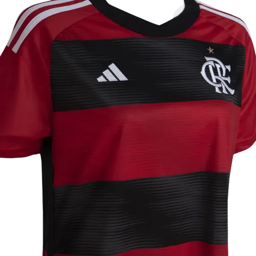 Camisa Flamengo Home 23/24 Feminina - Preta e Vermelha
