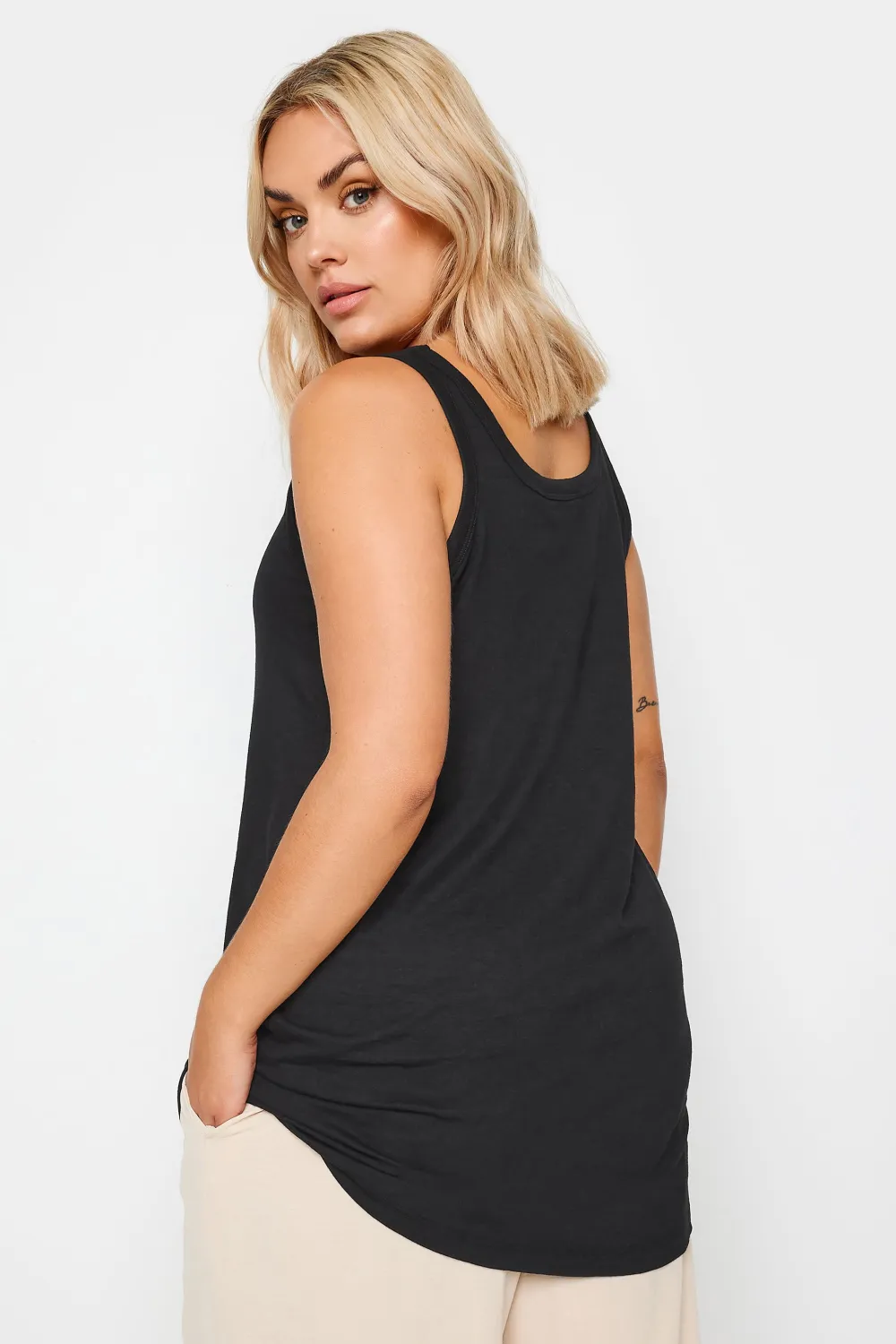 YOURS Curve White Vest Top