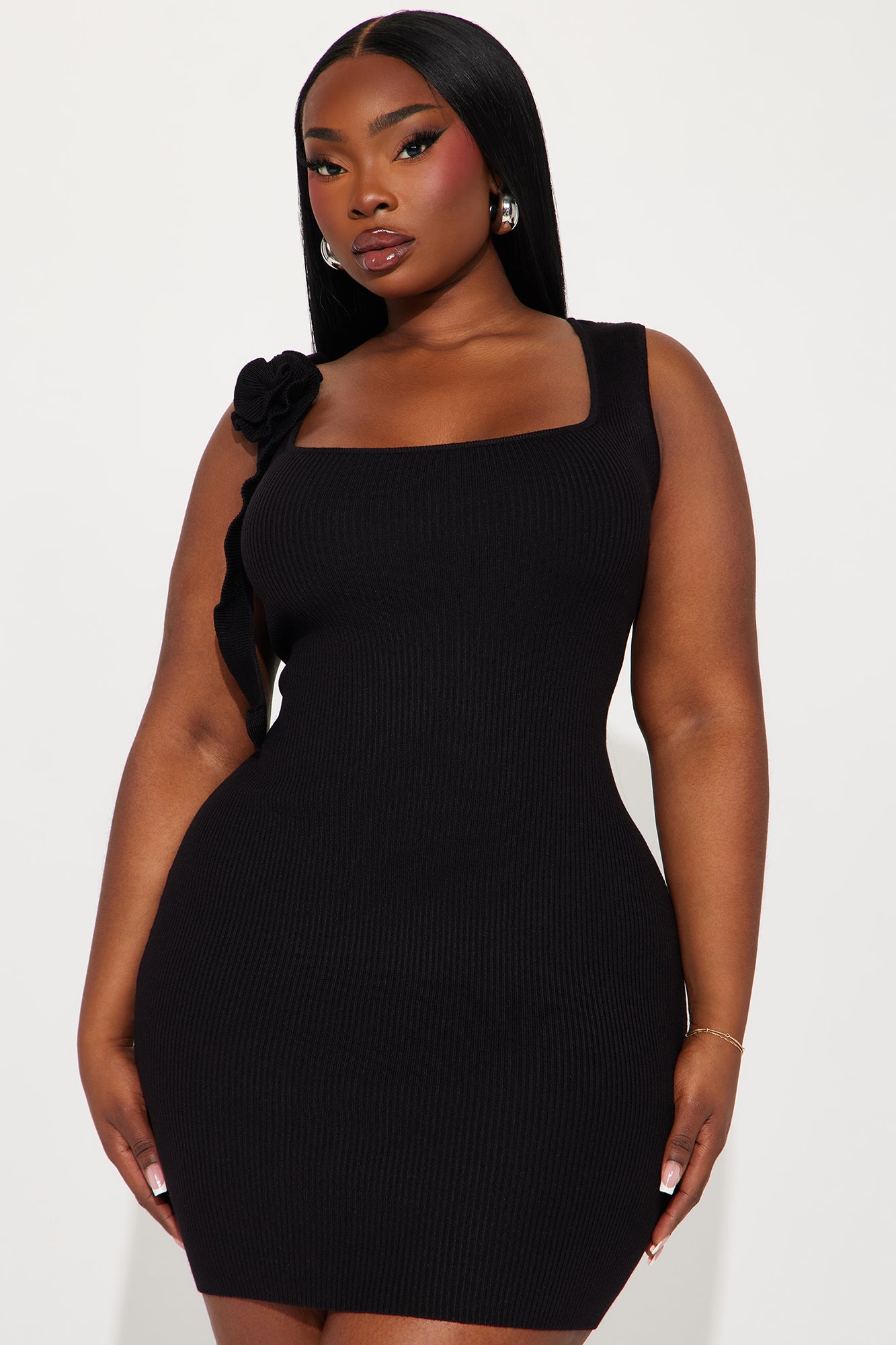Kendall Sweater Mini Dress - Black