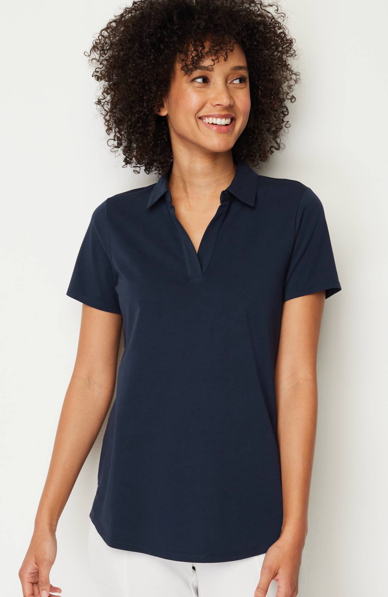 fit cotton-stretch polo shirt