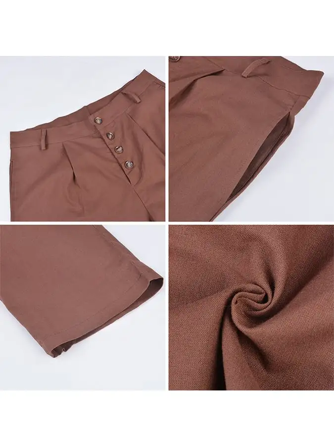 Women's Cotton Linen Fashion Simple Casual Pants