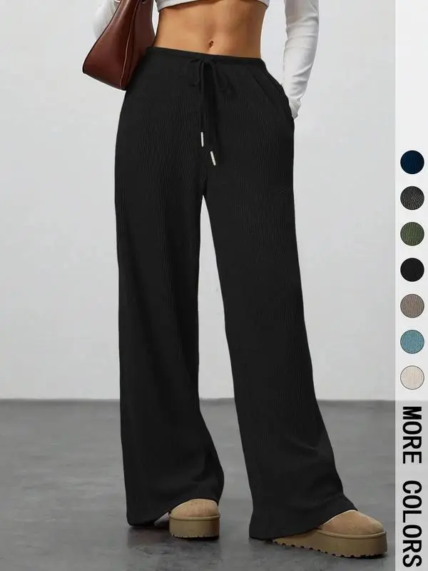 High Waist Comfortable Wide Leg Casual Jogging Pants