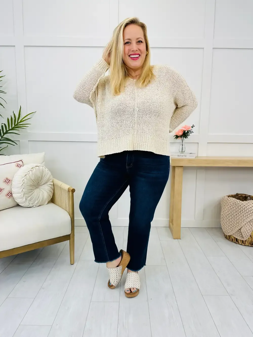 Lovervet Stay in Line Straight Leg Ankle Jeans