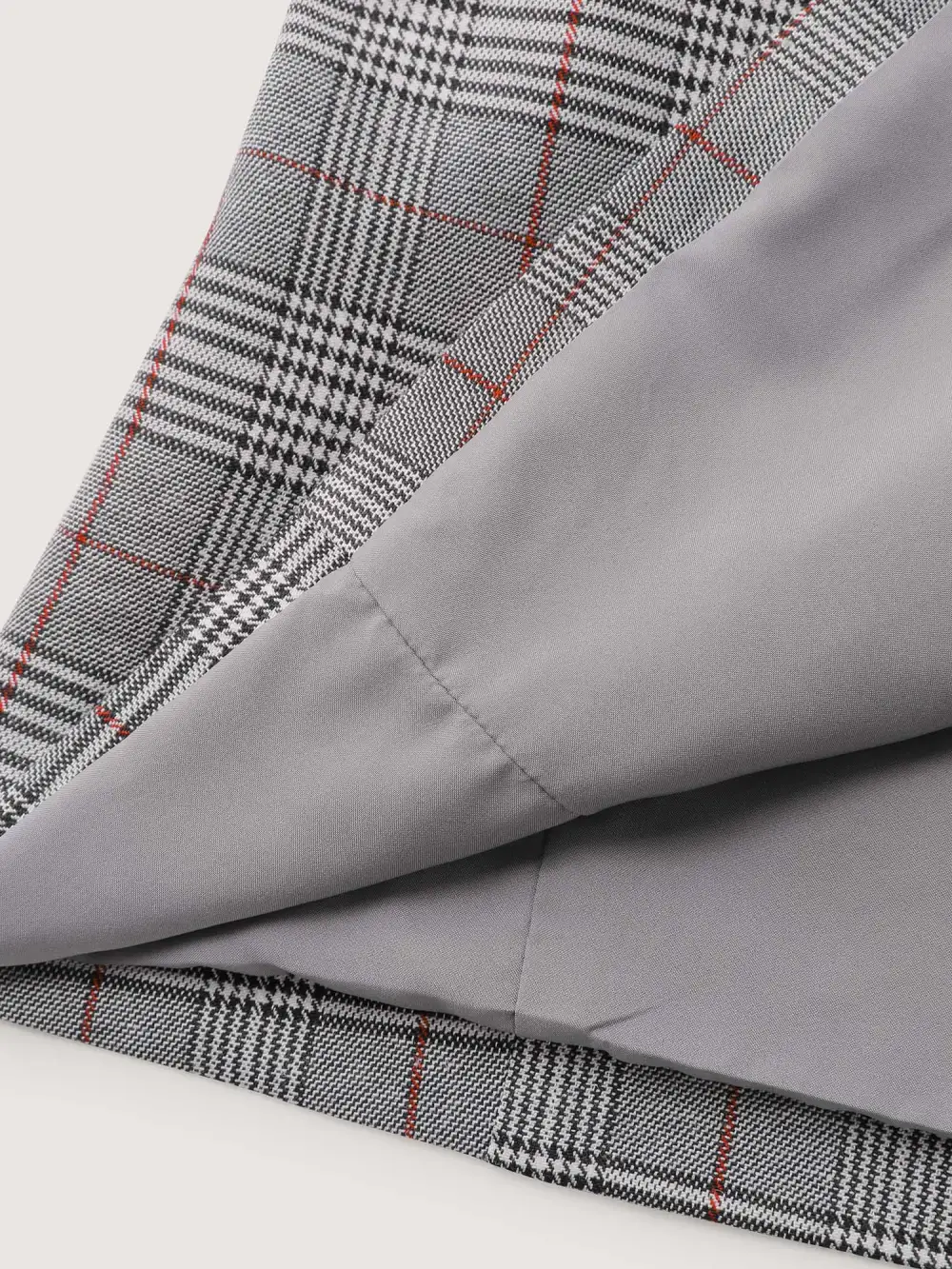 Houndstooth Button Front Pockets Blazer