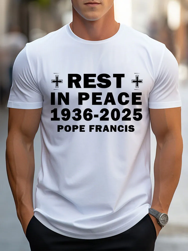 Men'S Rest In Peace 1936-2025 Pope Francis T-Shirt