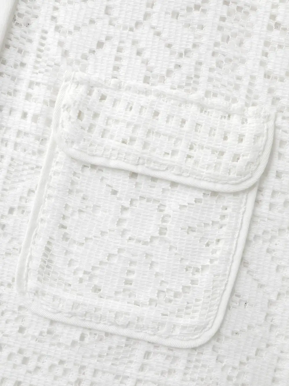 Cut-Out Lace Relaxed-Fit Jacket