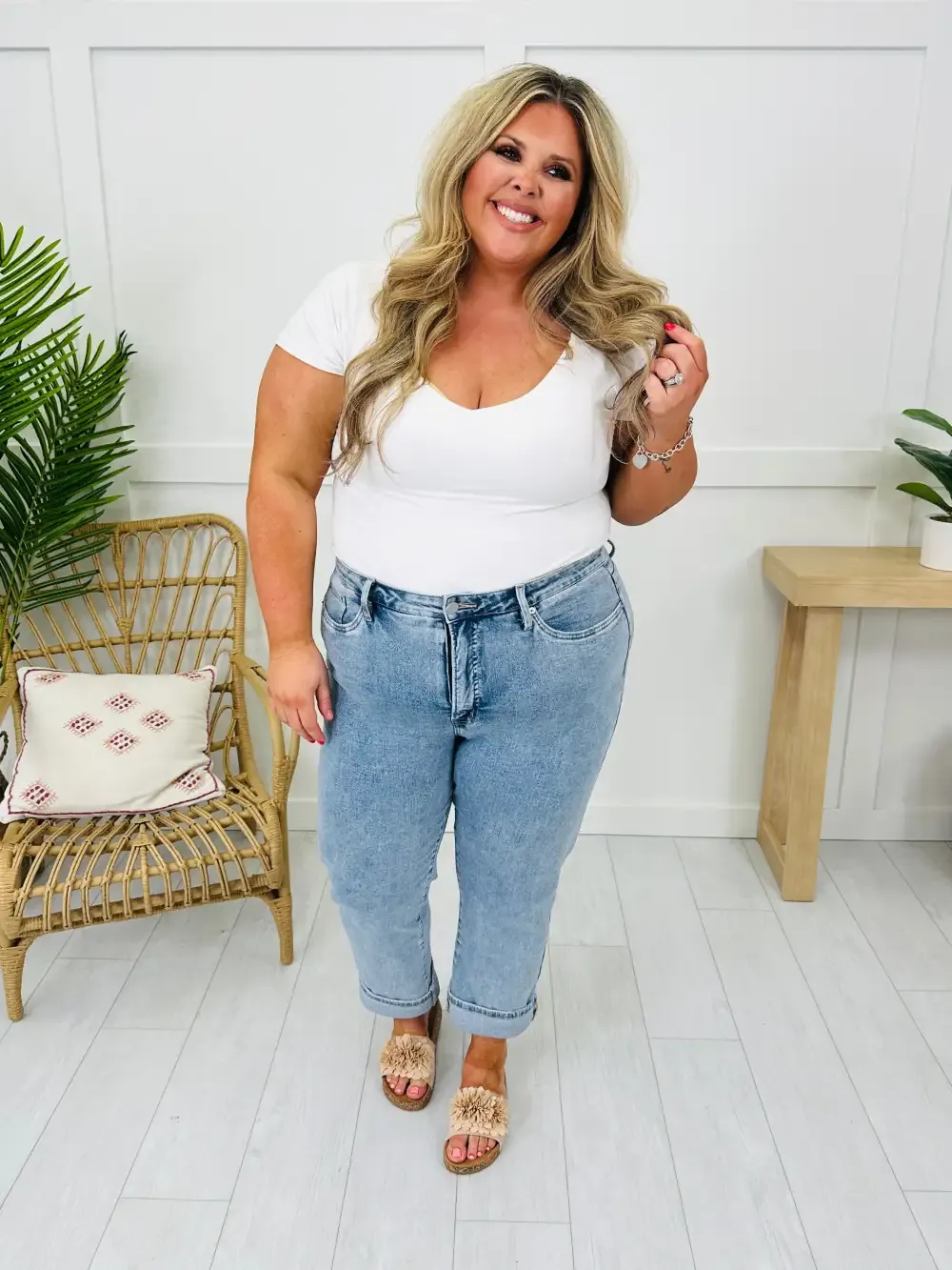 Can't Forget You Tummy Control Straight Jeans