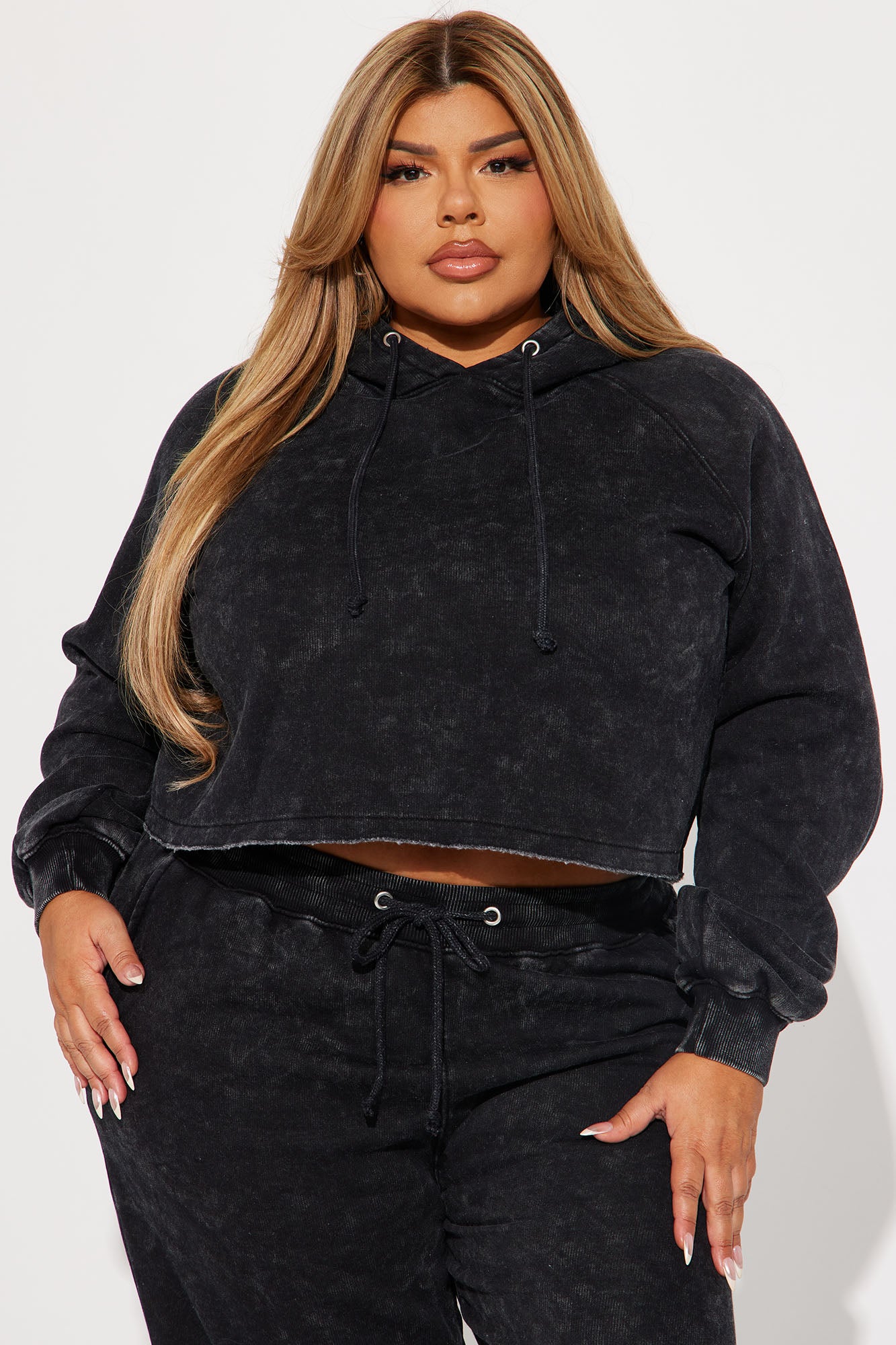 My Time Mineral Wash Jogger Set - Charcoal