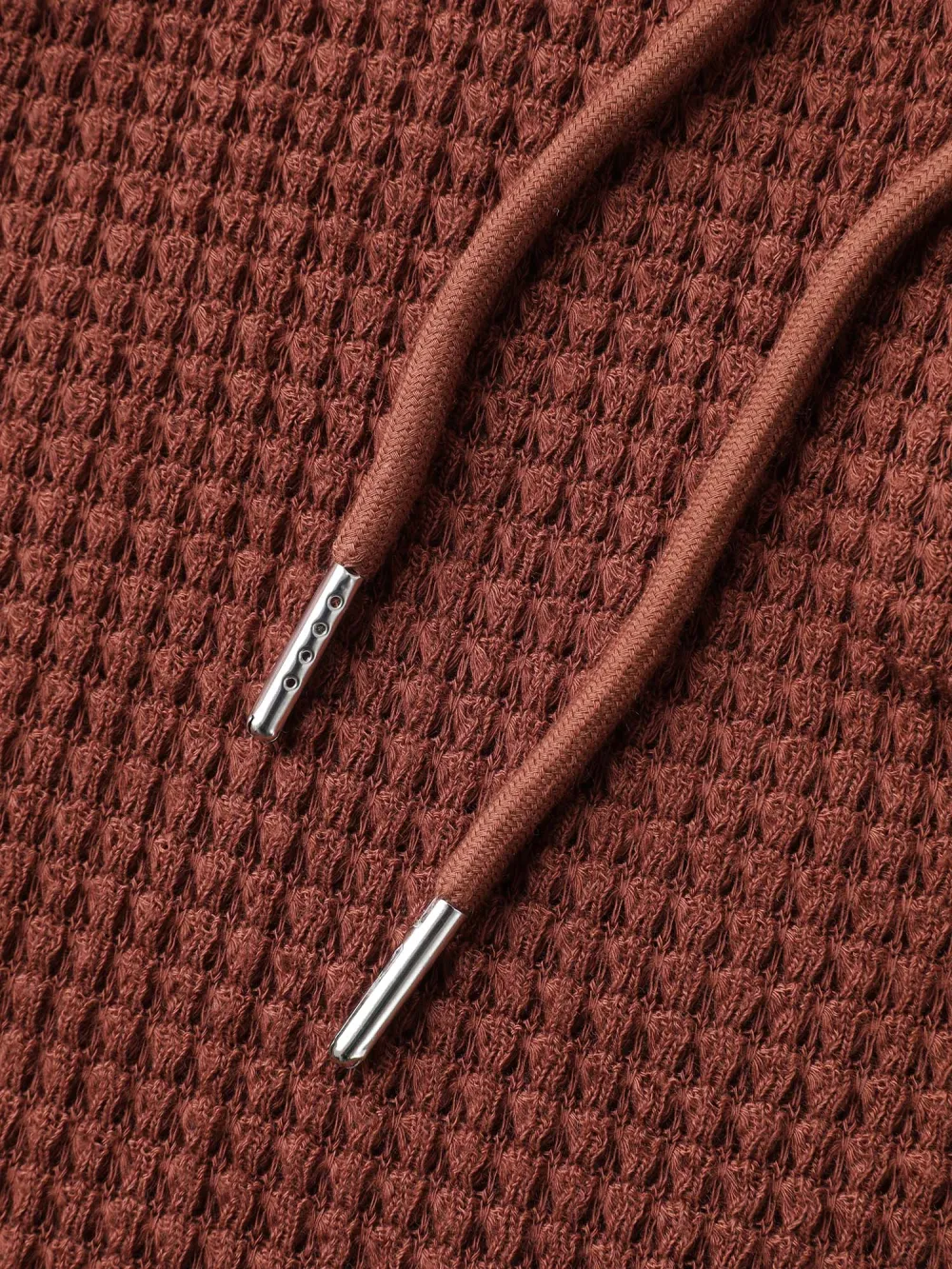 Textured Hooded Neck-Tie T-Shirt