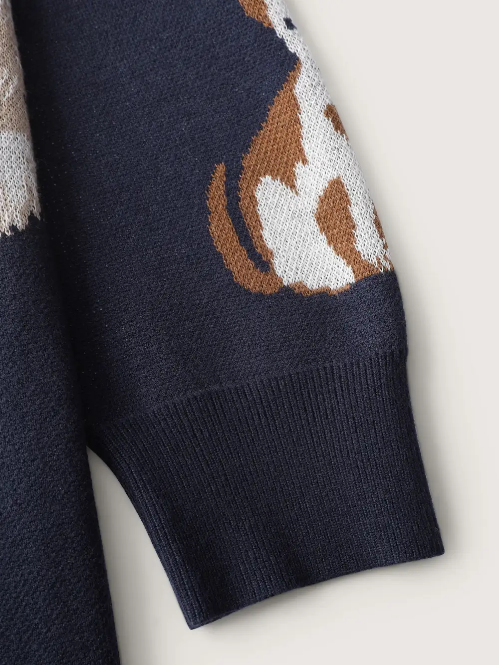 Supersoft Puppy Pattern Button Knit Cardigan