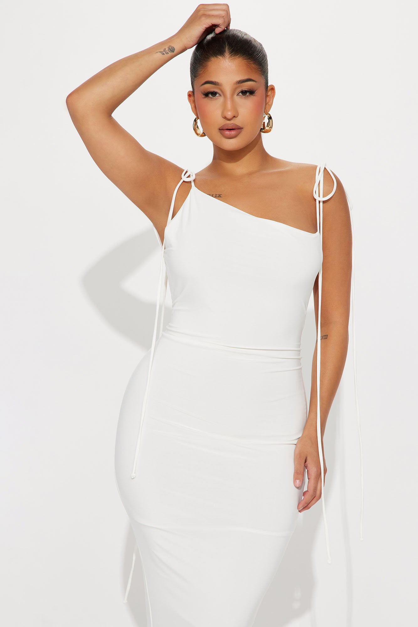 Laurel Backless Maxi Dress - White