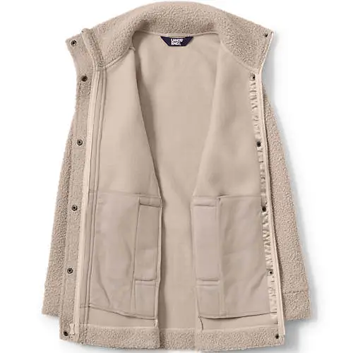 Women's Petite Boucle Fleece Coat
