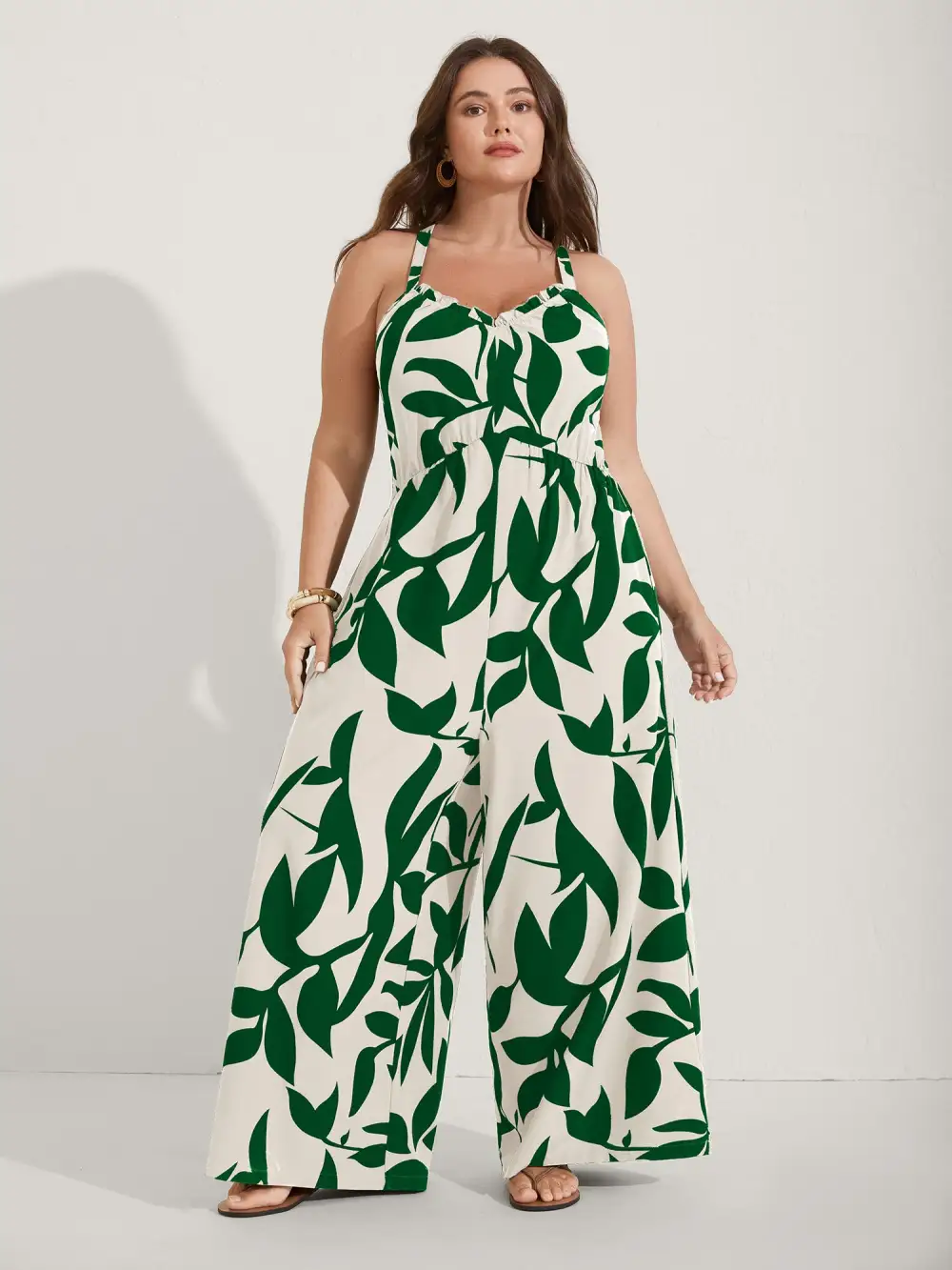 Silhouette Floral Print Sweetheart Jumpsuit