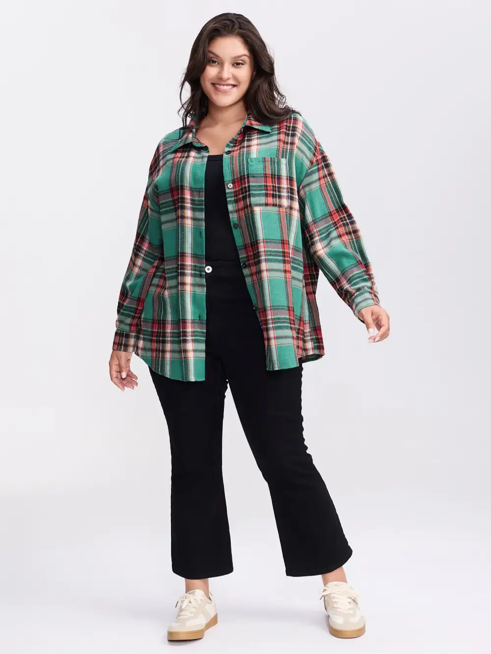 Plaid Pockets Button-Down Shirt