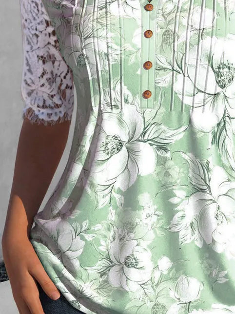 Floral Jersey Casual Shirt