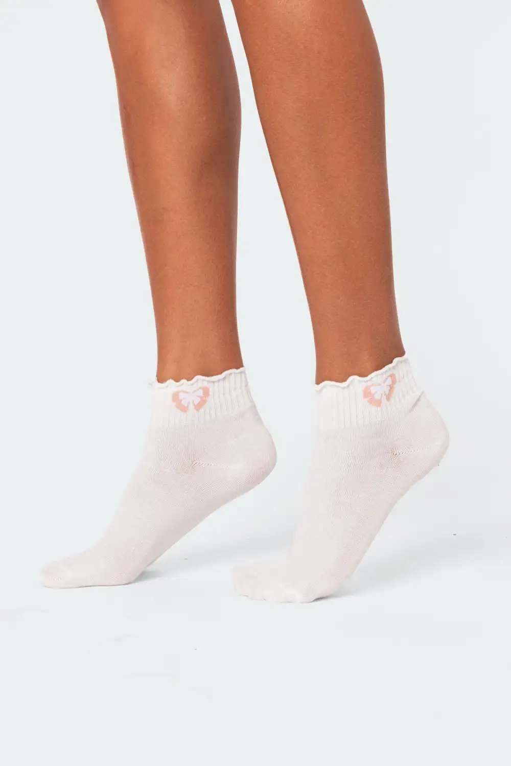 Printed Frill Hem Socks