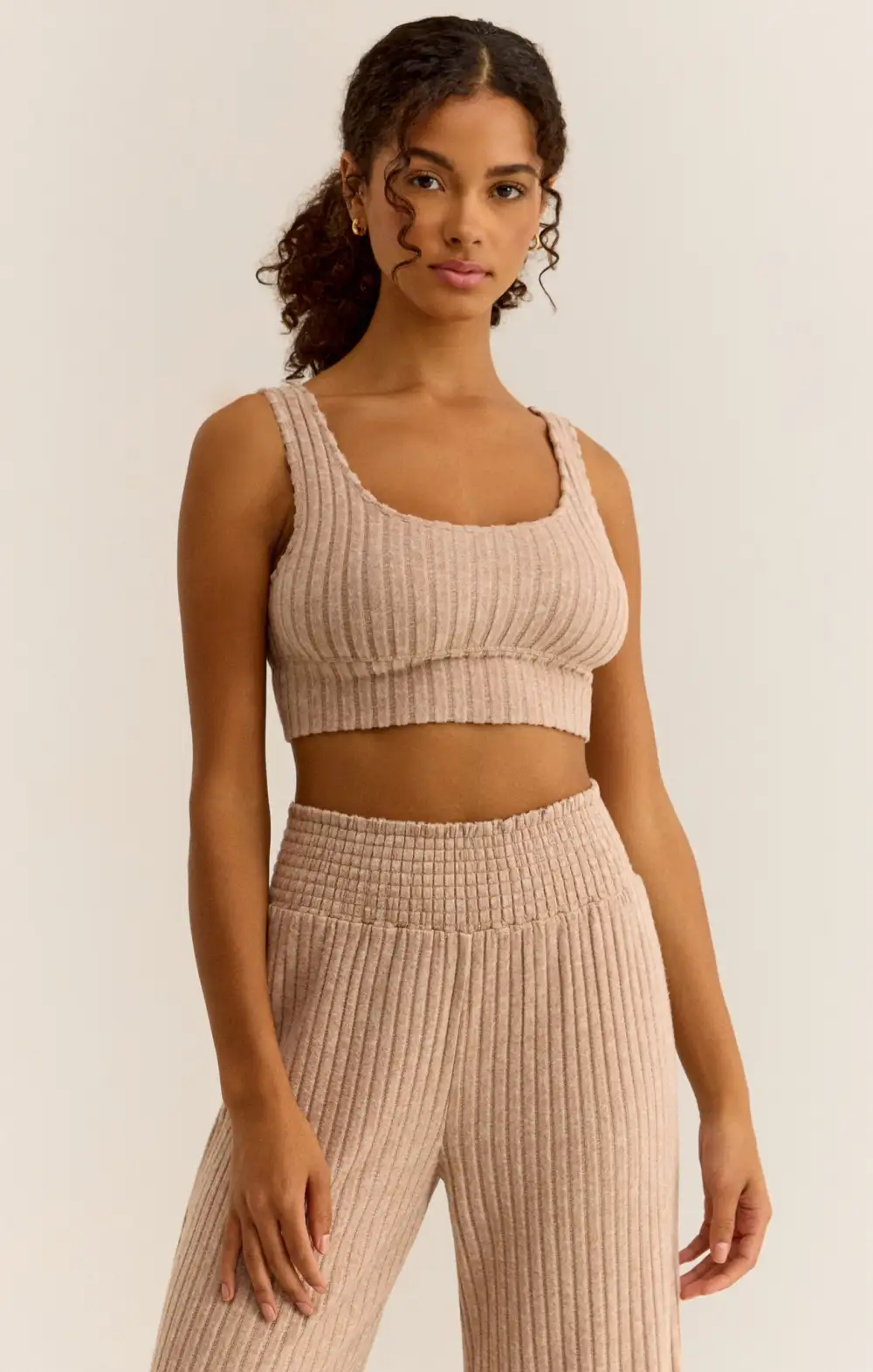 Zoe Silky Rib Tank Bra