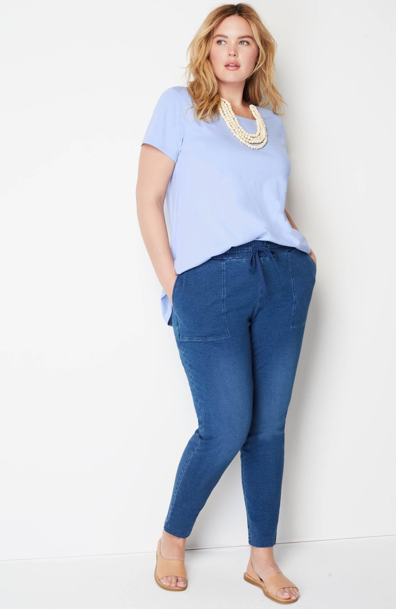 pure jill scoop-neck elliptical tee
