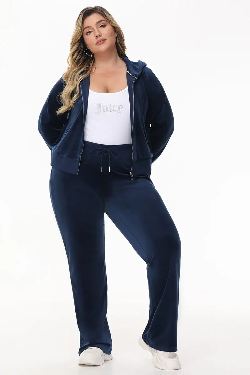 Bridesmaid Big Bling Velour Track Pants