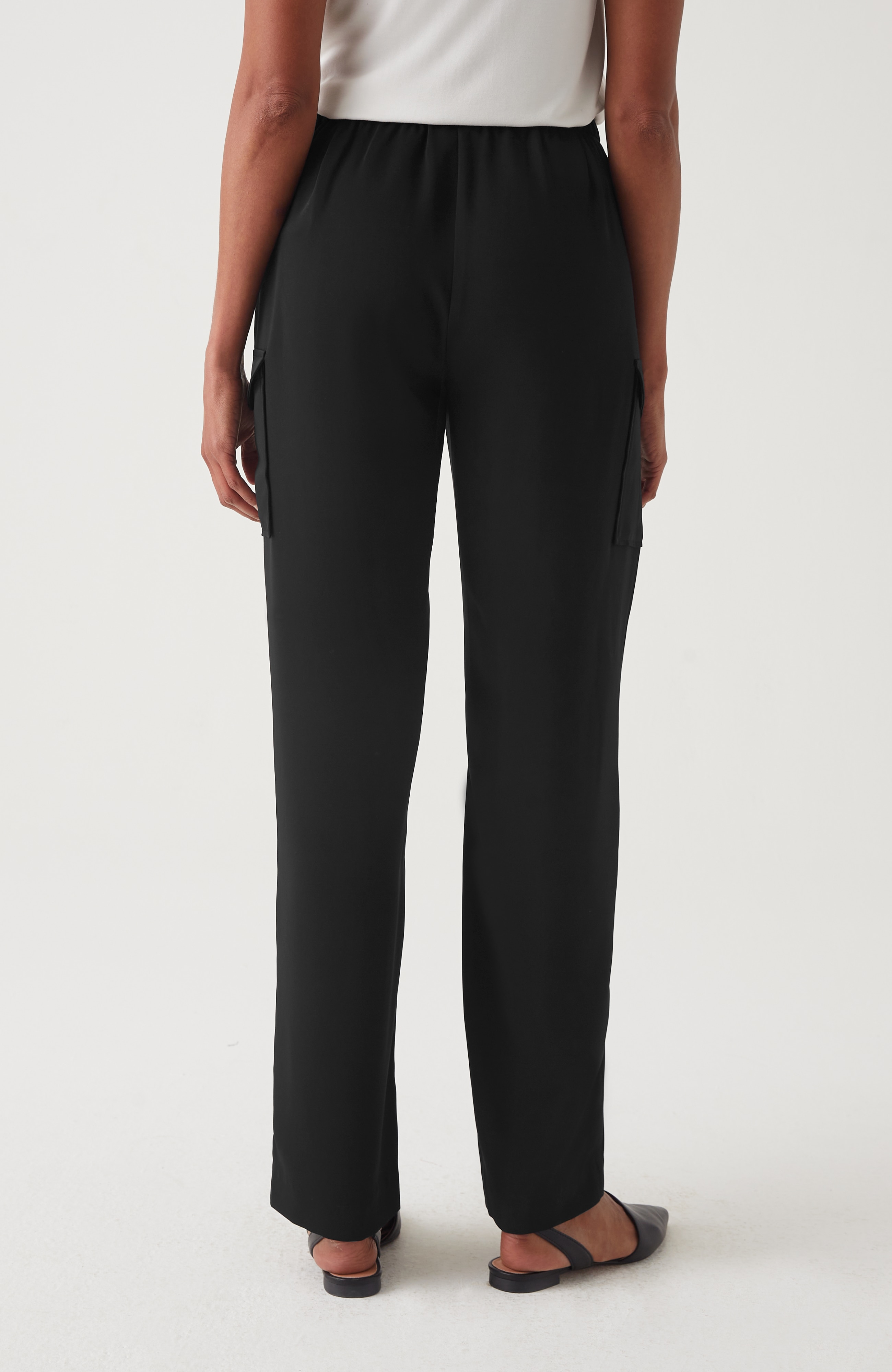 Wearever Easy-Care Straight-Leg Cargo Trousers