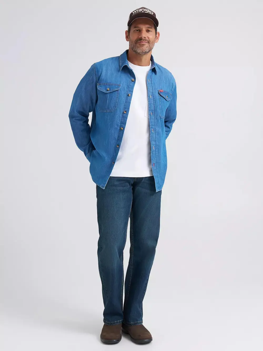 WRANGLER MEN'S FIVE STAR PREMIUM FLEX RELAXED FIT BOOTCUT JEAN IN LIVINGSTON