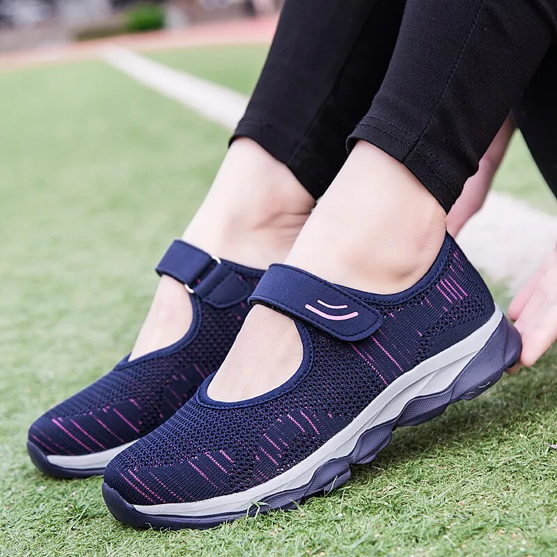 Platform Shoes Flat Woman Shoes Woman Breathable Mesh Casual Sneakers