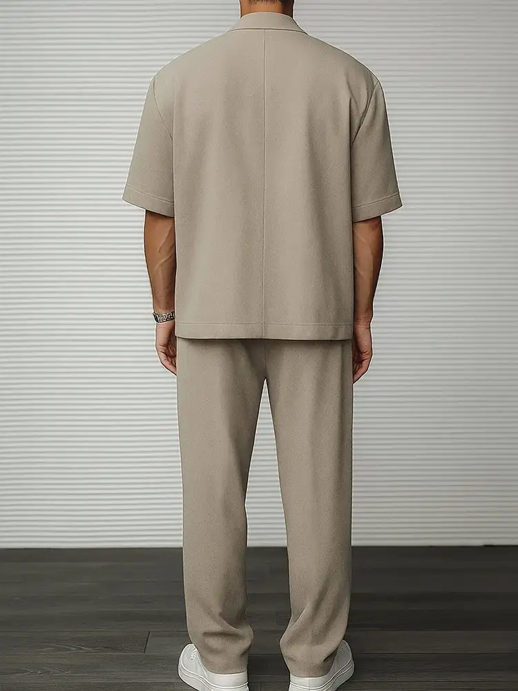 Modern Casual Thin Blazer Pants Set