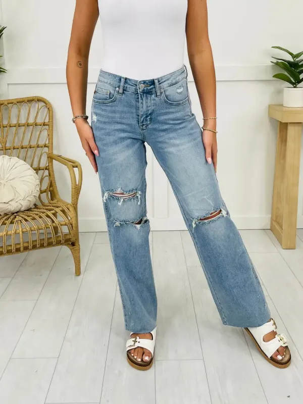 Judy Blue Play It Cool Tummy Control Wide Leg Jeans