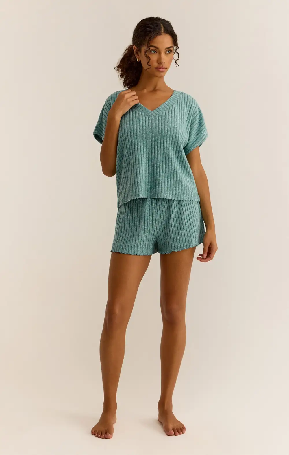 Dawn Smocked Rib Short