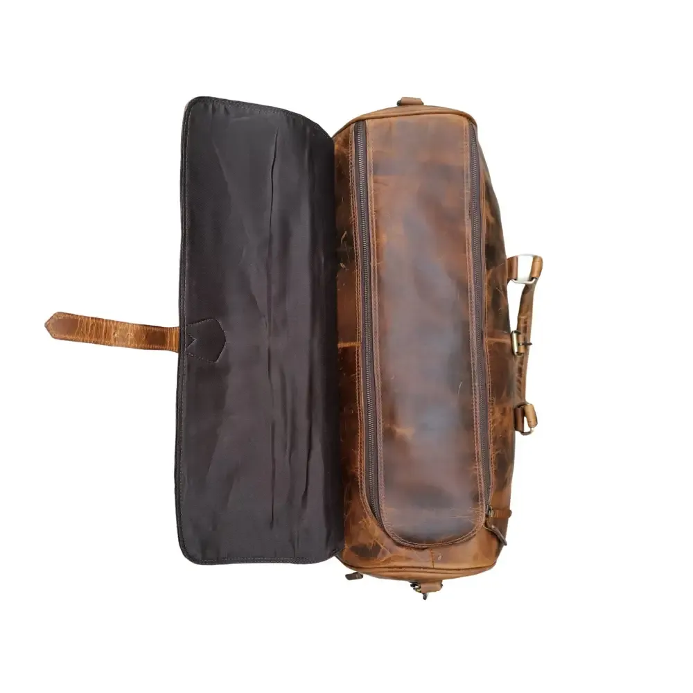 Beige Hard Wax Travel Bag