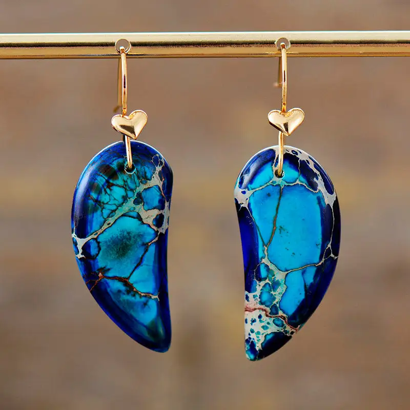 Jasper & Heart Dangle Earrings