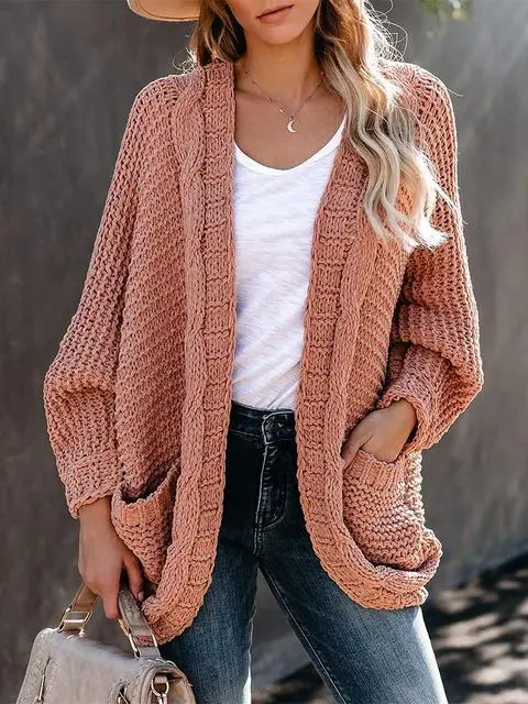 Pure Color Knitting Sweater