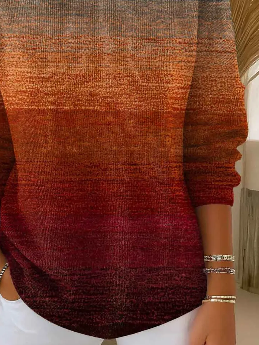 Casual Abstract Sweater