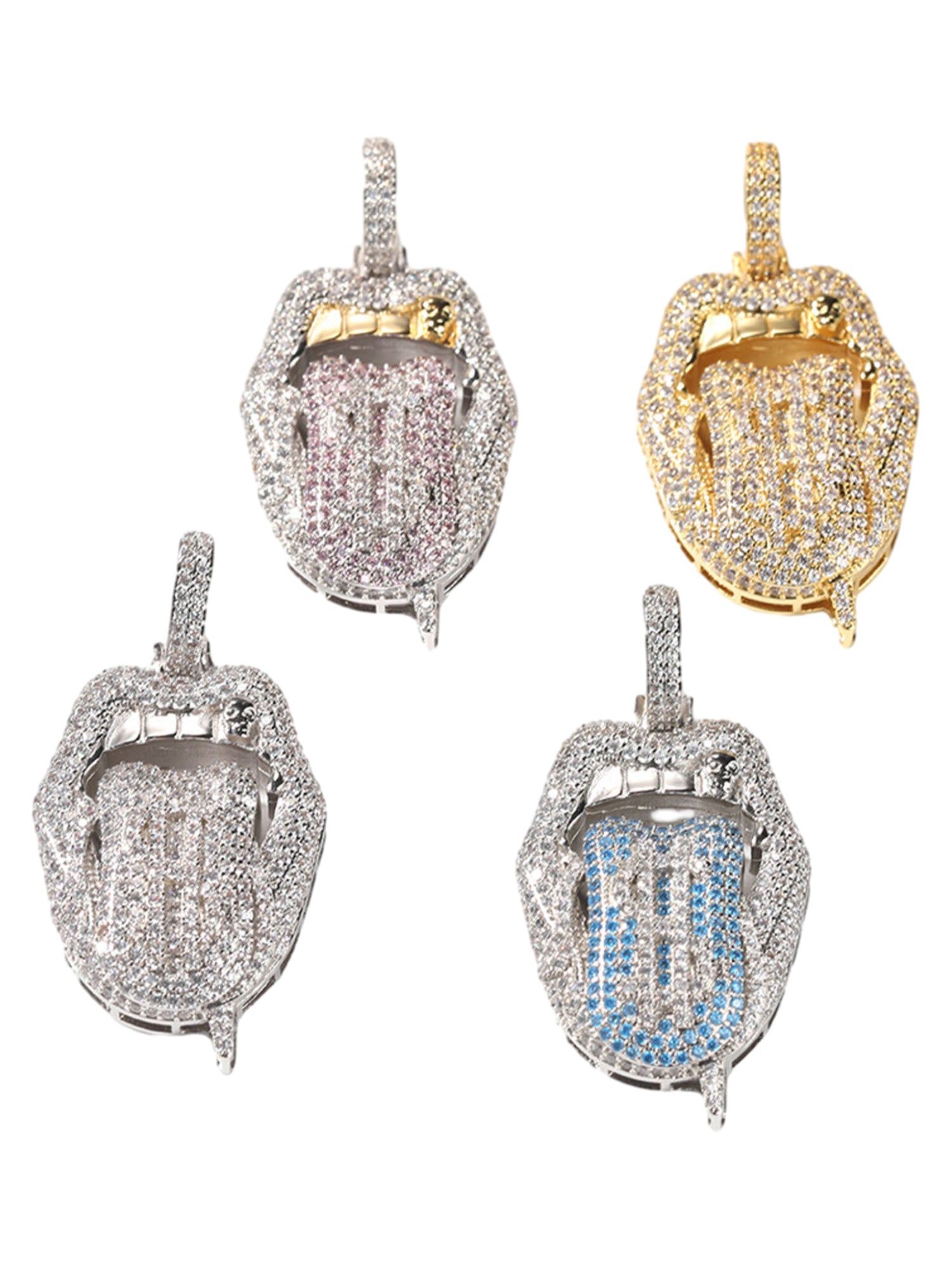 Hip Hop Zirconia Necklace - 2141