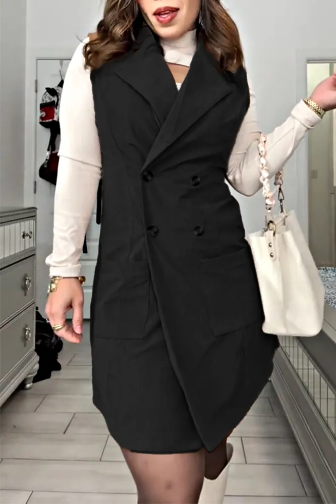 Women's sleeveless corduroy vest jacket